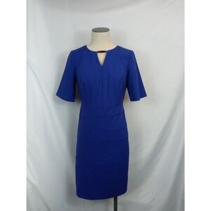 AGB Women's Dress. Size 6 Purple Short Sleeve Business Midi‎ Dress Polyester